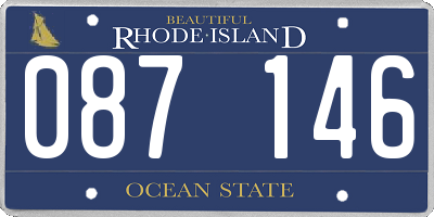 RI license plate 087146