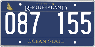 RI license plate 087155