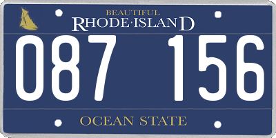 RI license plate 087156
