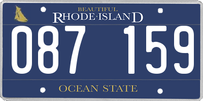 RI license plate 087159