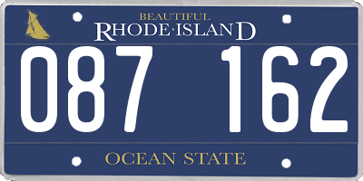 RI license plate 087162
