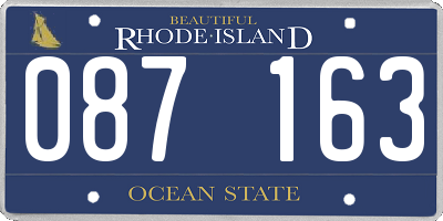 RI license plate 087163