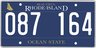 RI license plate 087164