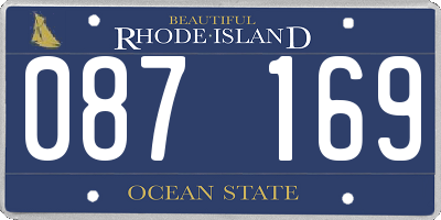 RI license plate 087169