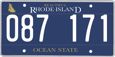 RI license plate 087171