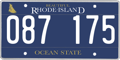 RI license plate 087175