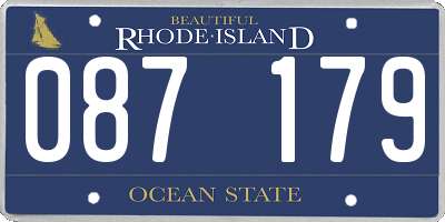 RI license plate 087179