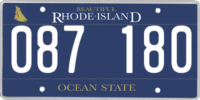 RI license plate 087180