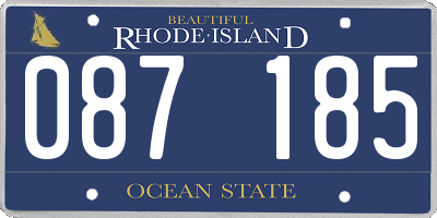 RI license plate 087185