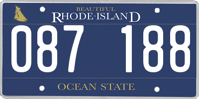 RI license plate 087188