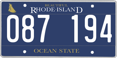 RI license plate 087194