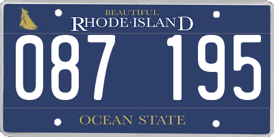 RI license plate 087195