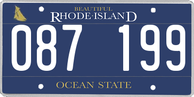 RI license plate 087199