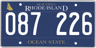 RI license plate 087226