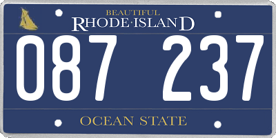 RI license plate 087237