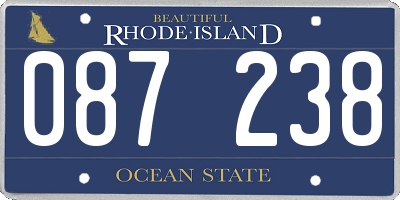 RI license plate 087238