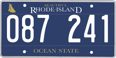 RI license plate 087241
