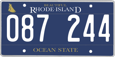 RI license plate 087244