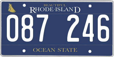 RI license plate 087246
