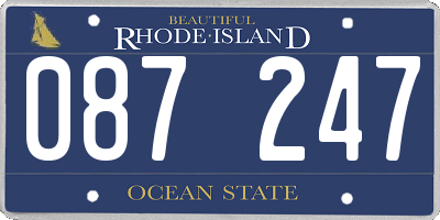 RI license plate 087247