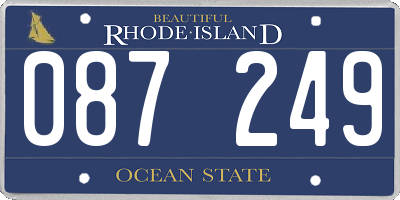RI license plate 087249