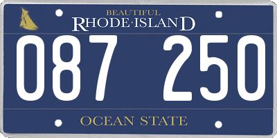 RI license plate 087250
