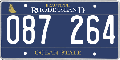 RI license plate 087264