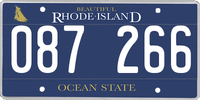 RI license plate 087266