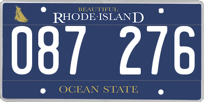 RI license plate 087276