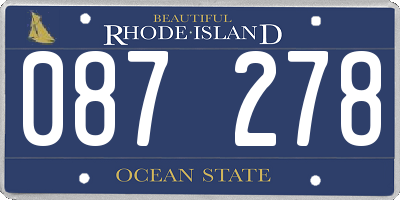 RI license plate 087278