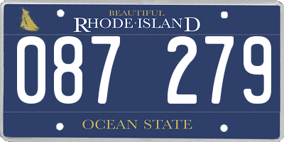 RI license plate 087279