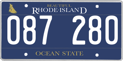 RI license plate 087280