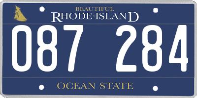 RI license plate 087284