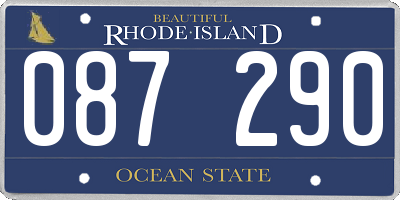 RI license plate 087290