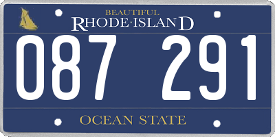 RI license plate 087291