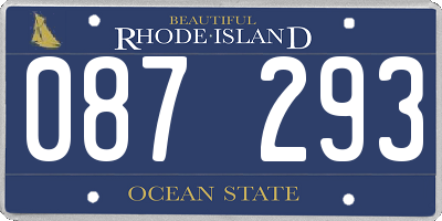 RI license plate 087293