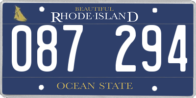 RI license plate 087294