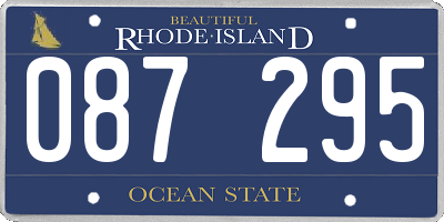 RI license plate 087295
