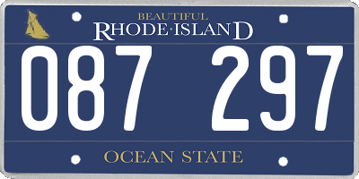 RI license plate 087297