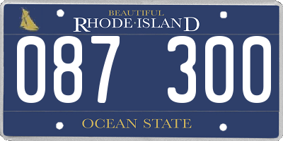 RI license plate 087300