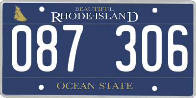 RI license plate 087306
