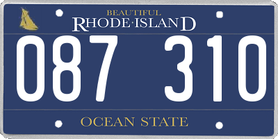 RI license plate 087310