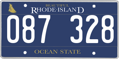 RI license plate 087328
