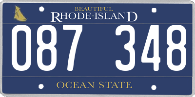 RI license plate 087348