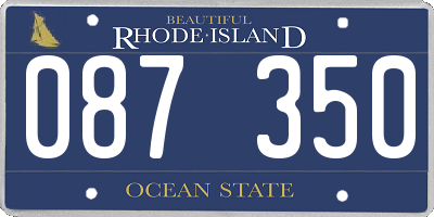 RI license plate 087350
