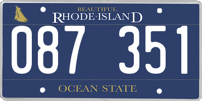 RI license plate 087351