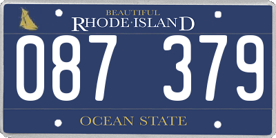 RI license plate 087379