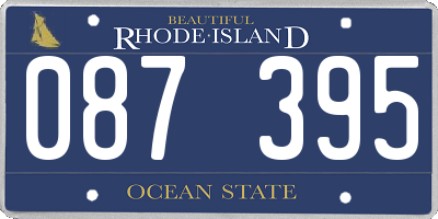 RI license plate 087395