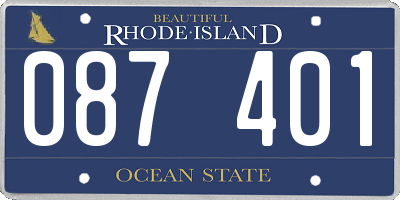 RI license plate 087401