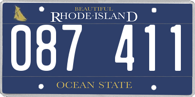 RI license plate 087411